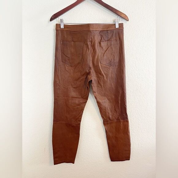 Joie Women’s Darnella real Leather brown Pants size 12 - Picture 3 of 8